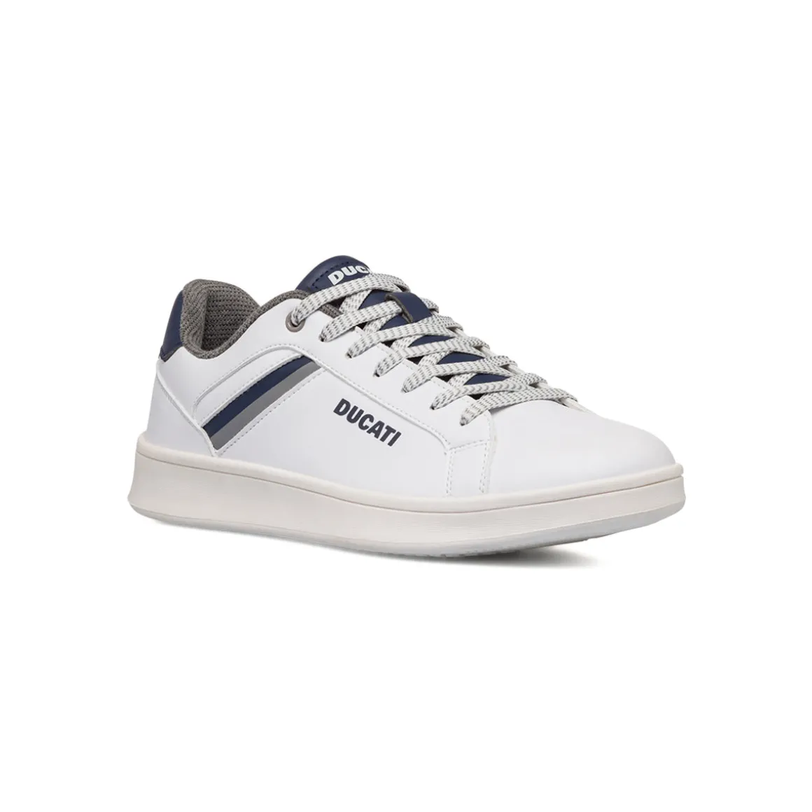 Sneakers bianche da uomo con logo Ducati