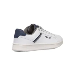 Sneakers bianche da uomo con logo Ducati
