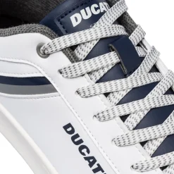 Sneakers bianche da uomo con logo Ducati
