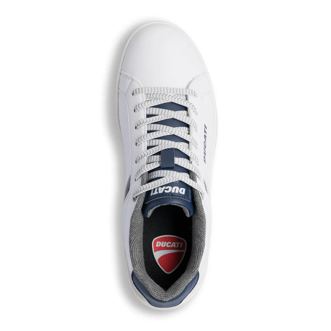 Sneakers bianche da uomo con logo Ducati