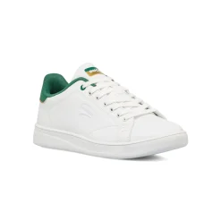 Sneakers bianche da uomo con dettagli verde e logo Ducati Slick