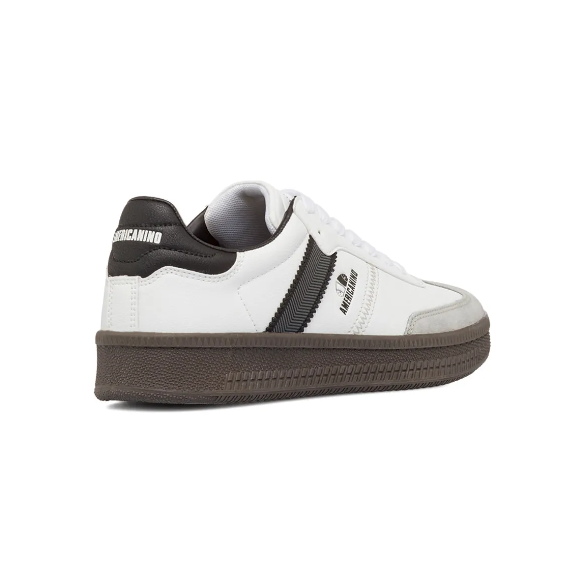 Sneakers bianche da Uomo con banda laterale Americanino