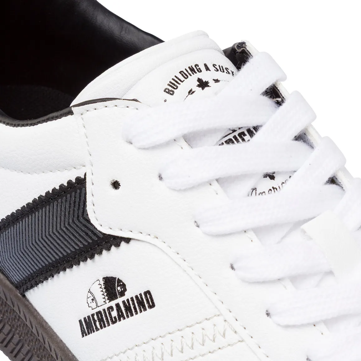 Sneakers bianche da Uomo con banda laterale Americanino