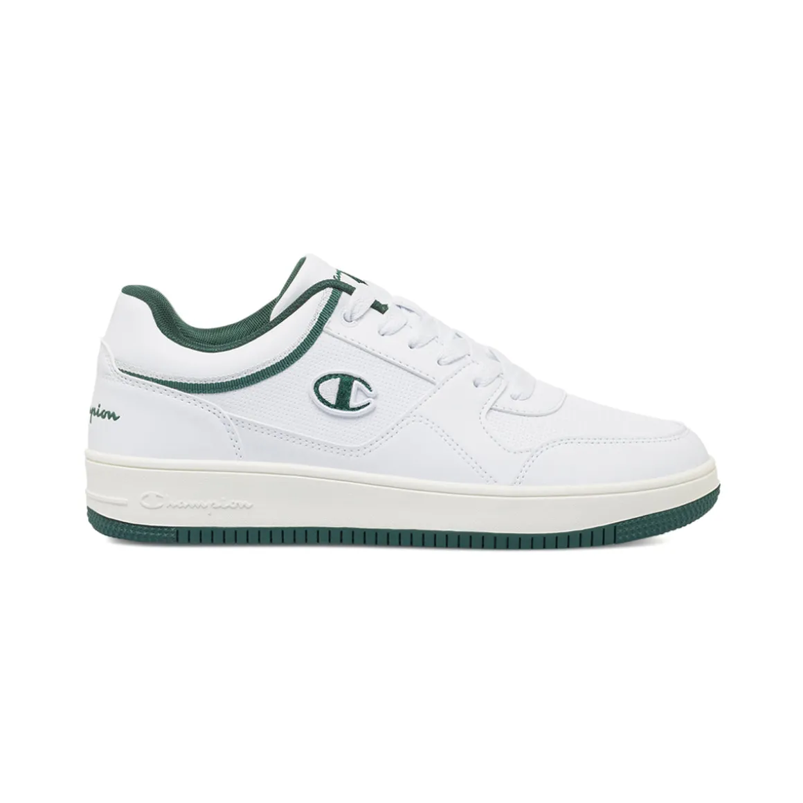 Sneakers bianche da uomo e dettagli verdi Champion RD18 Low