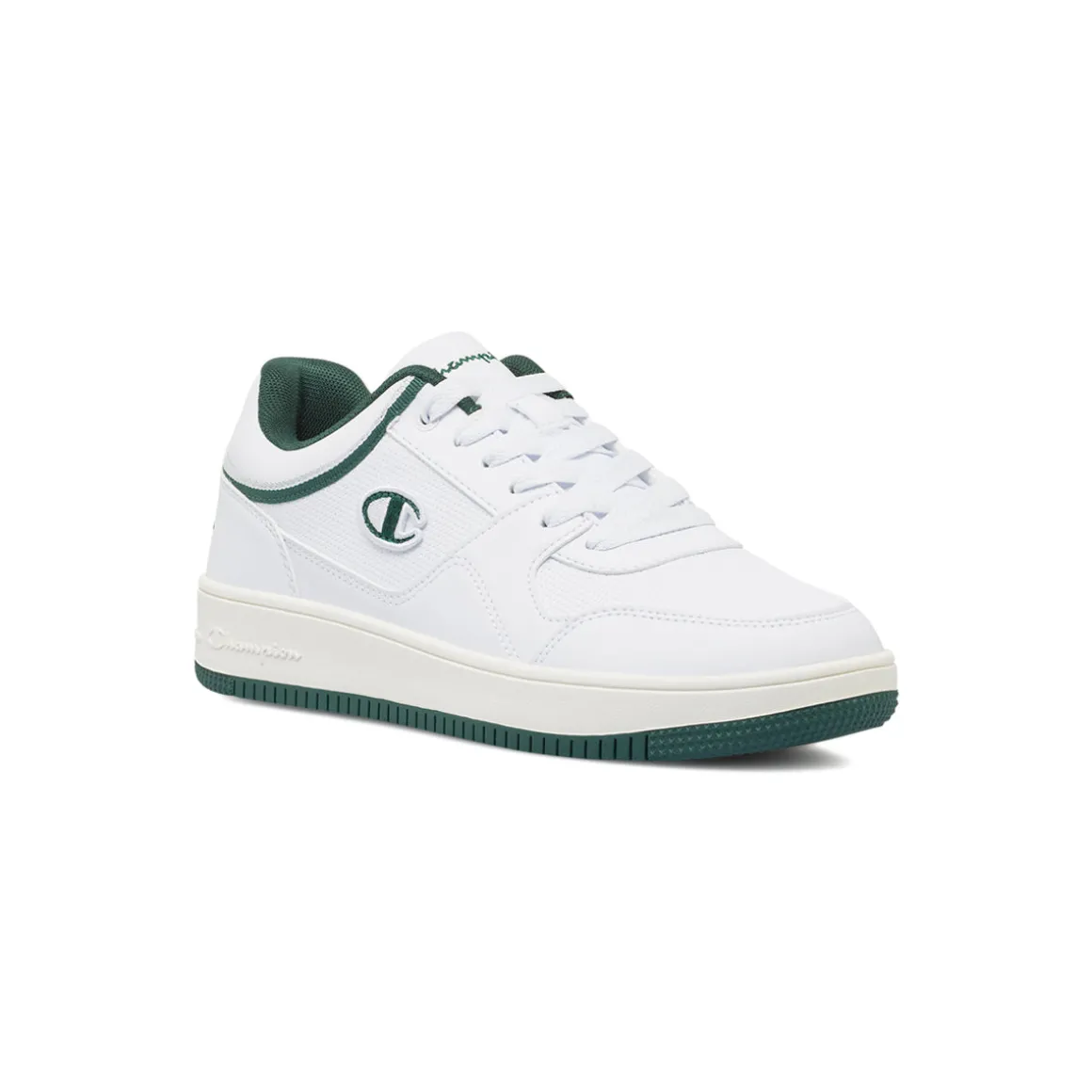 Sneakers bianche da uomo e dettagli verdi Champion RD18 Low