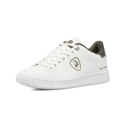 Sneakers bianche da Uomo con dettaglio verde Tonino Lamborghini