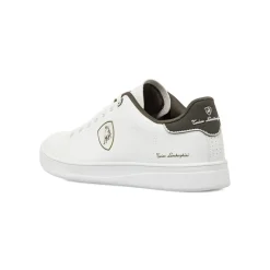 Sneakers bianche da Uomo con dettaglio verde Tonino Lamborghini