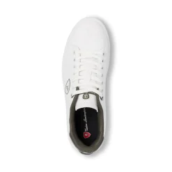 Sneakers bianche da Uomo con dettaglio verde Tonino Lamborghini