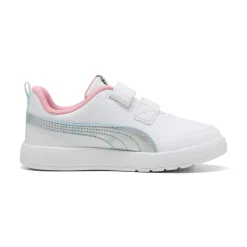 Sneakers bianche e argento da Ragazza Puma Courtflex V3