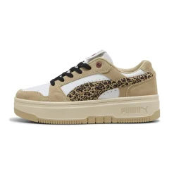 Sneakers bianche e beige da Donna con stampa leopardata Puma Rebound