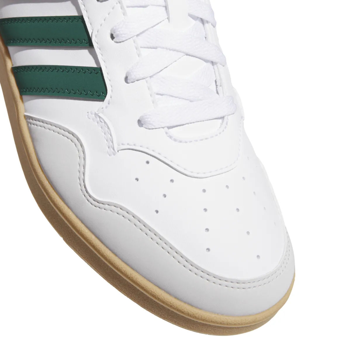 Sneakers bianche e con inserti verdi da Uomo adidas Hoops 4.0