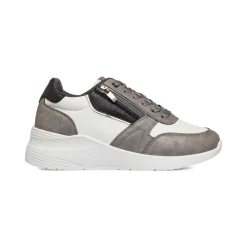 Sneakers bianche e grigie da Donna con zip Lora Ferres