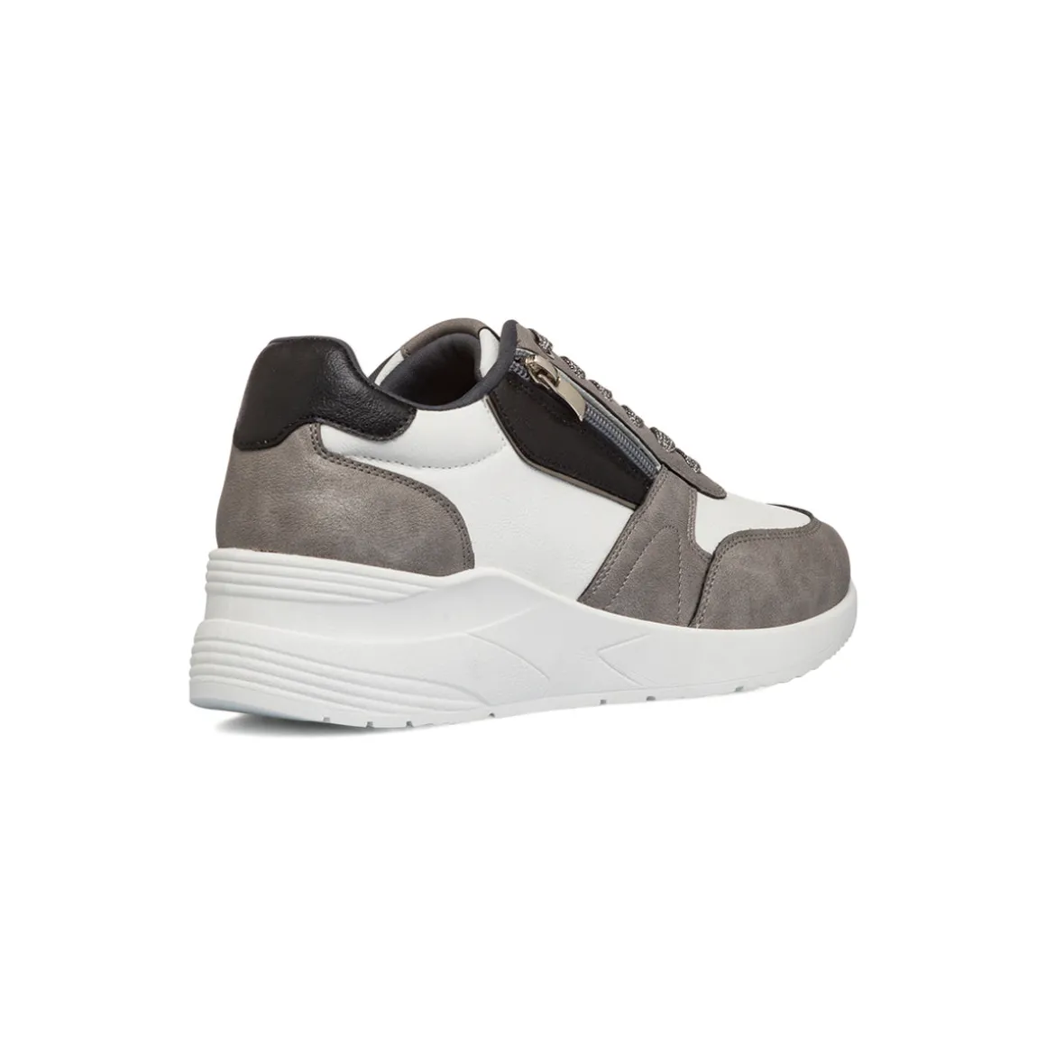 Sneakers bianche e grigie da Donna con zip Lora Ferres