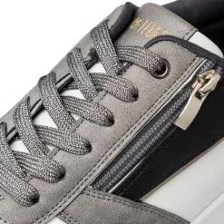 Sneakers bianche e grigie da Donna con zip Lora Ferres
