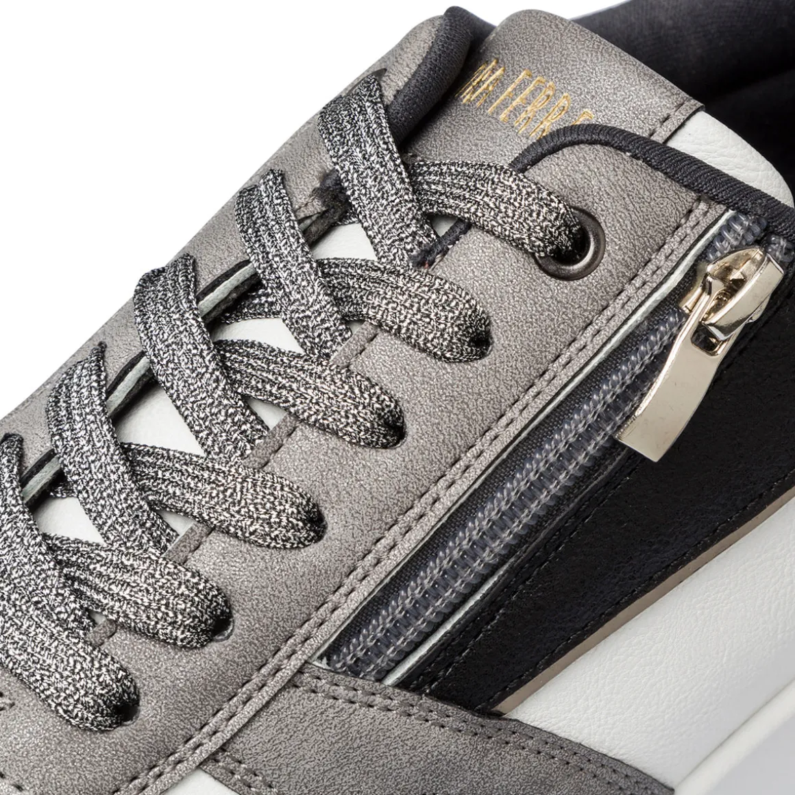 Sneakers bianche e grigie da Donna con zip Lora Ferres