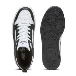 Sneakers bianche e nere da ragazzo Puma Rebound V6 Lo Jr