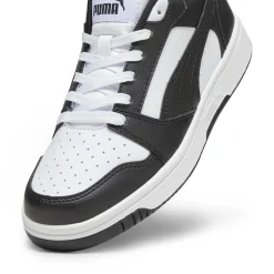 Sneakers bianche e nere da ragazzo Puma Rebound V6 Lo Jr