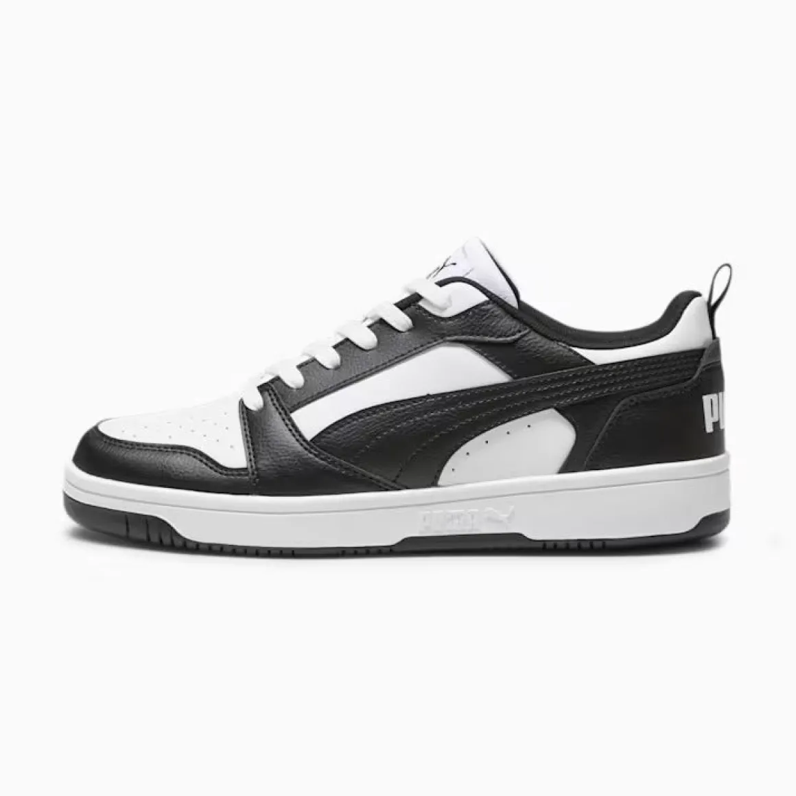 Sneakers bianche e nere da uomo Puma Rebound v6