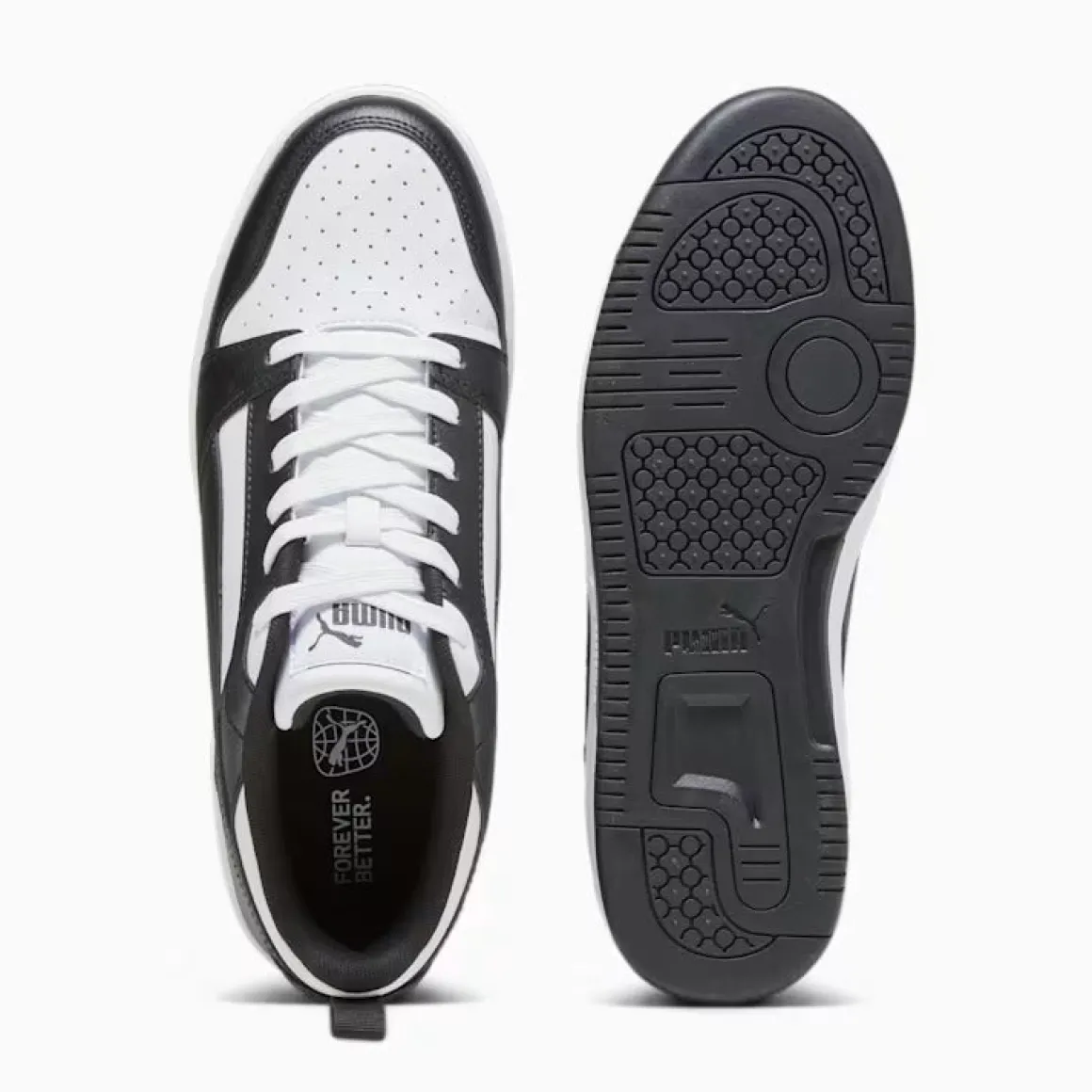 Sneakers bianche e nere da uomo Puma Rebound v6