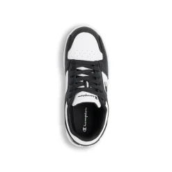 Sneakers bianche e nere da ragazzo con logo Champion RD18 2.0 low