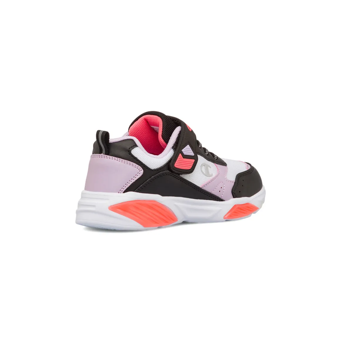 Sneakers bianche e nere da Ragazza con luci nella suola Champion Wave