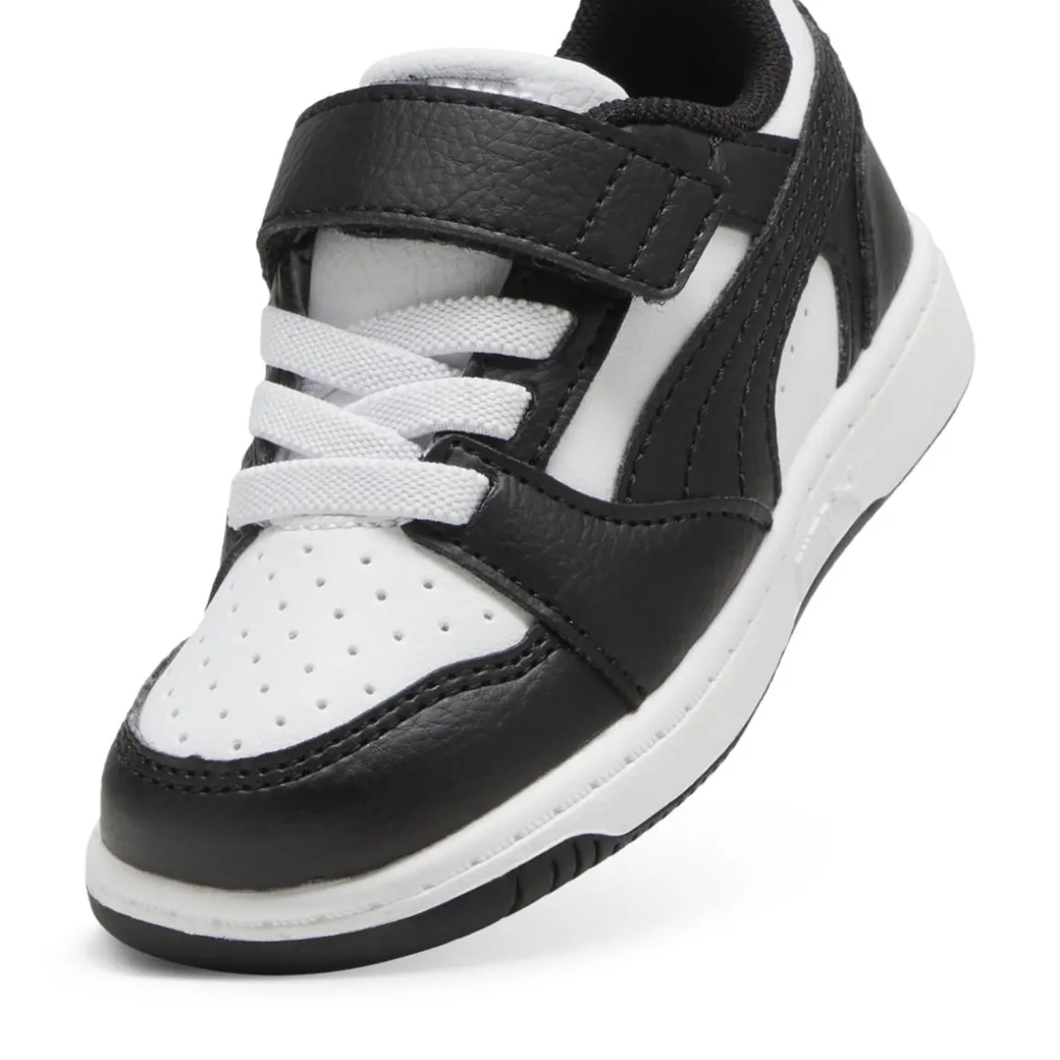 Sneakers bianche e nere Primi passi Bambino con strappo Puma Rebound