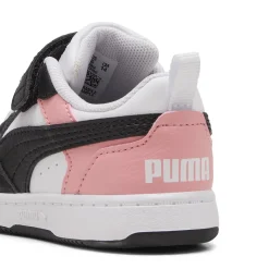 Sneakers bianche e nere Primi passi bambina con strappo Puma Rebound