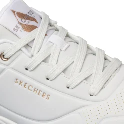 Sneakers bianche e oro da donna con suola ad aria Skechers Uno - Golden Air