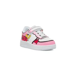 Sneakers bianche e rosa con stampa da bambina 10 Baci