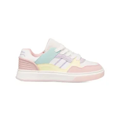 Sneakers bianche e rosa da ragazza con dettagli multicolore 10 Baci