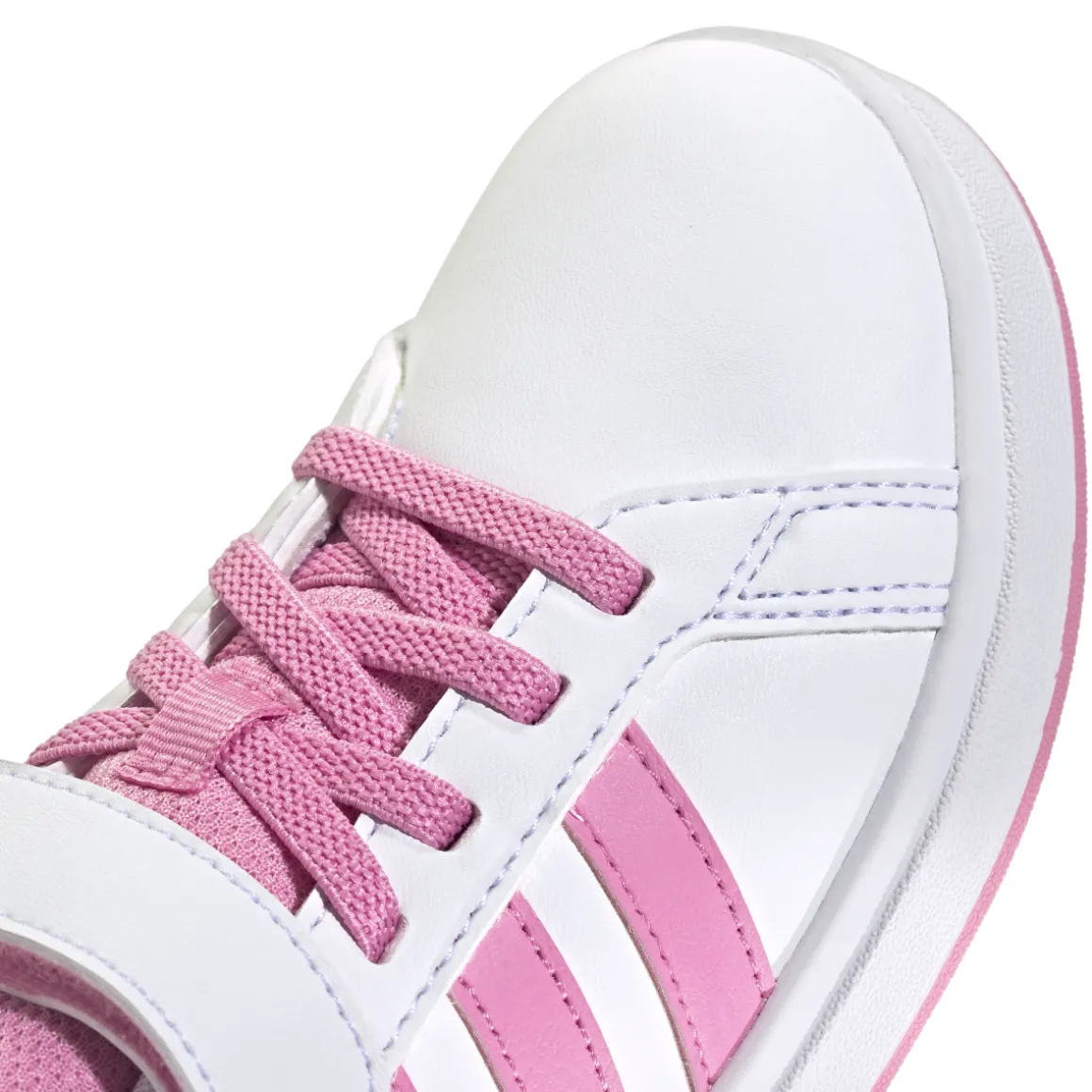Sneakers bianche e rosa da Bambina con strappo adidas Grand Court 2.0