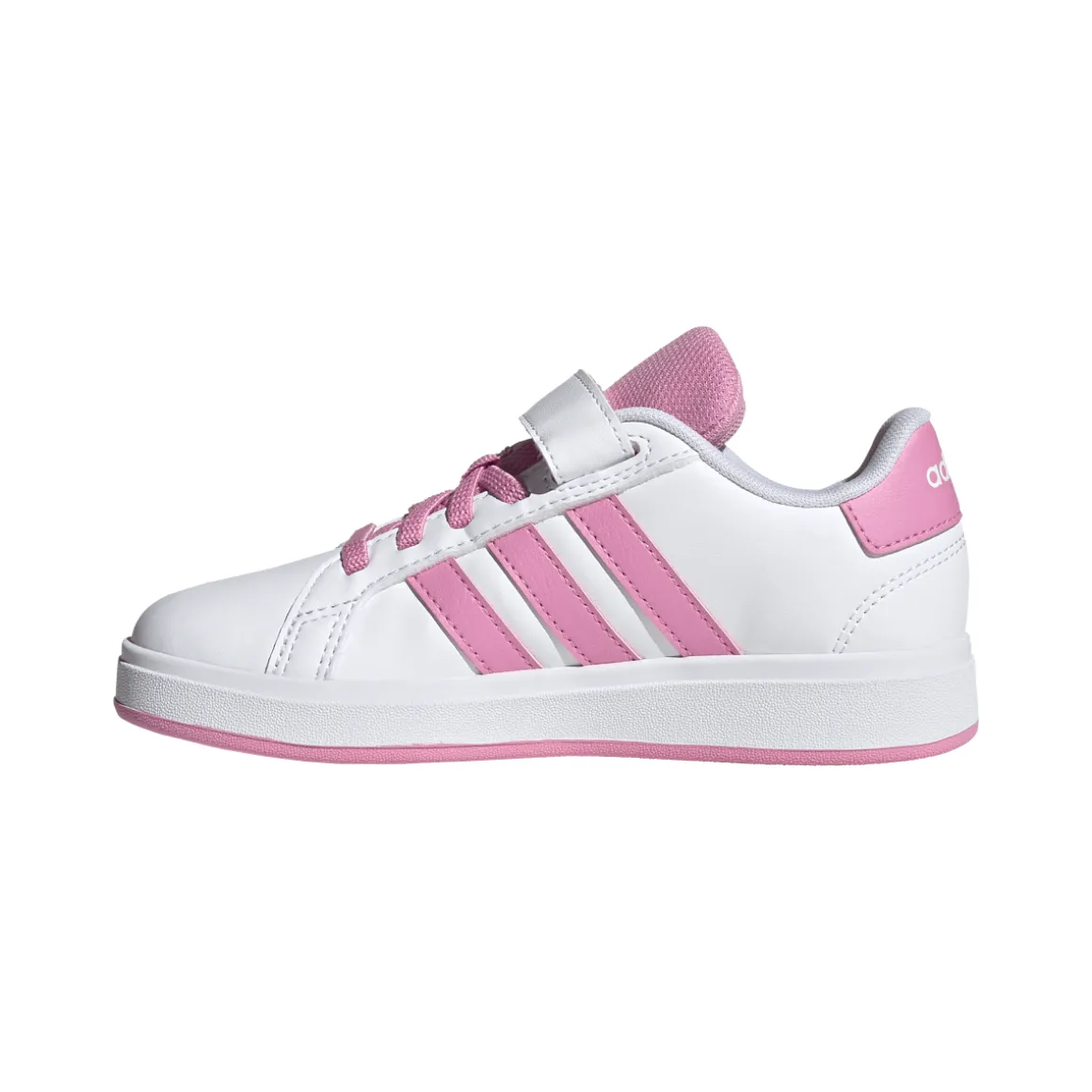 Sneakers bianche e rosa da Bambina con strappo adidas Grand Court 2.0