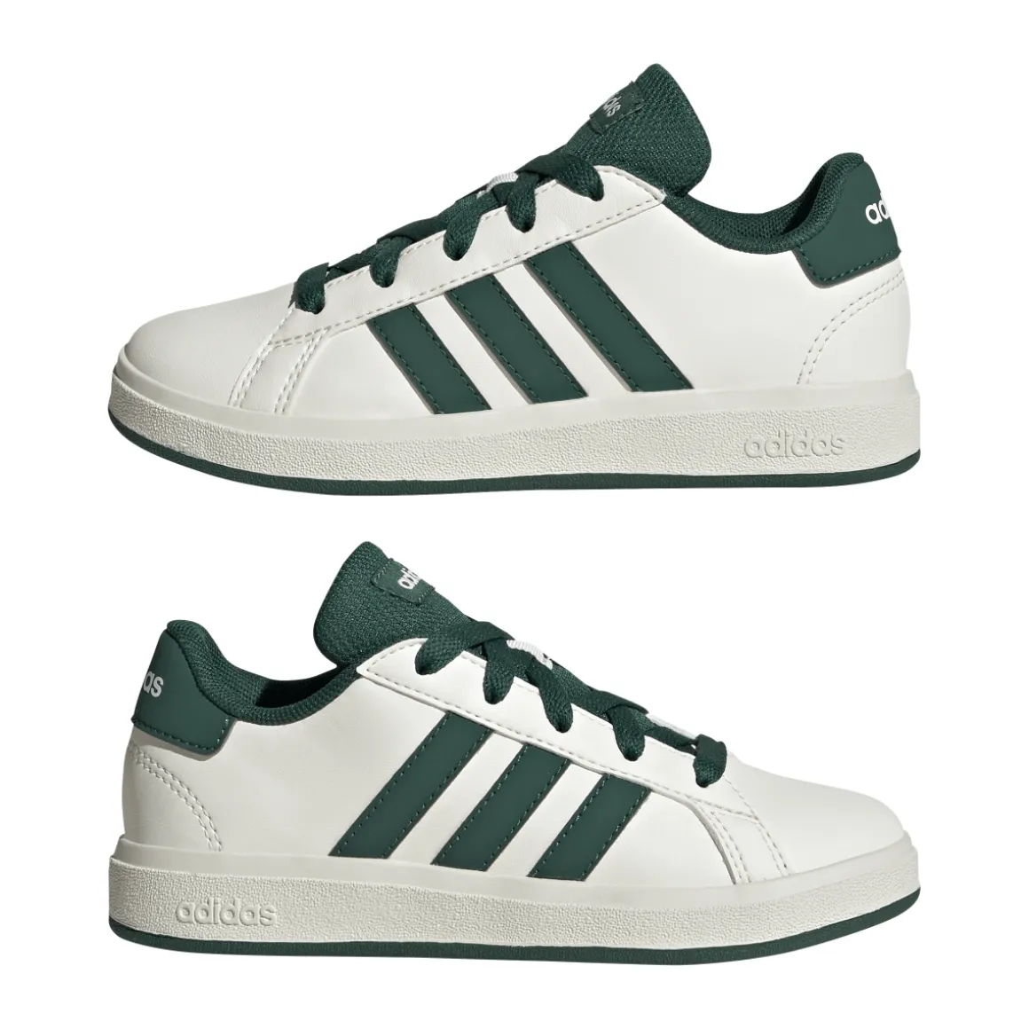 Sneakers bianche e verdi da Ragazzo adidas Grand Court 2.0