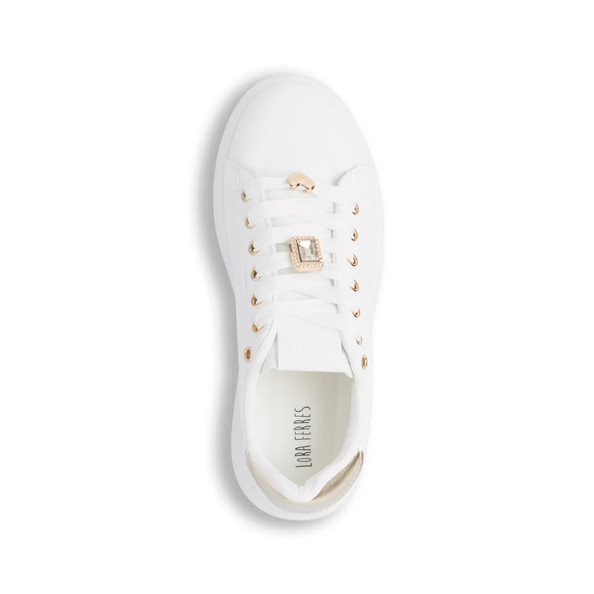 Sneakers bianche platform da donna Lora Ferres