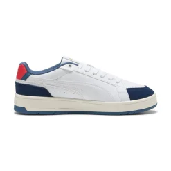 Sneakers bianco con inserti effetto scamosciato blu da Uomo Puma Court