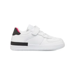 Sneakers bianco da ragazzo Space Boy con dettagli nero e rosso