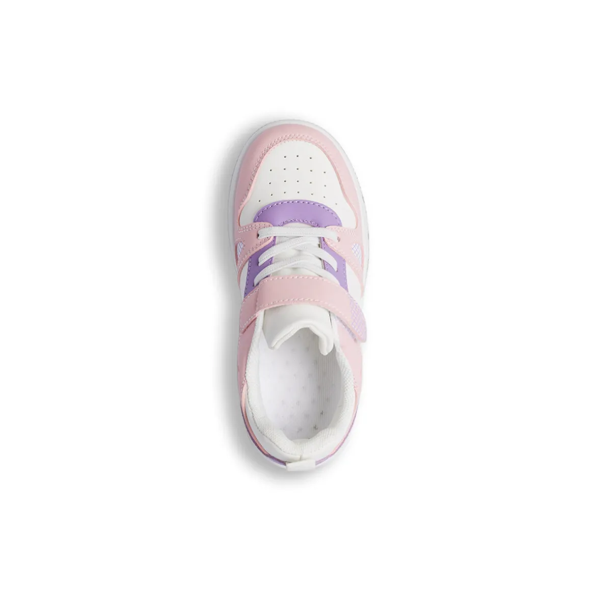 Sneakers bianco da ragazza Le Scarpe di Alice con dettagli rosa e lilla