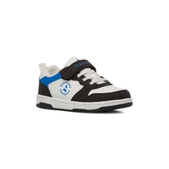 Sneakers bicolore bianco e nero da Bambino con strappo Navigare
