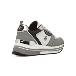 Sneakers bicolore grigio e bianco da Donna Beverly Hills