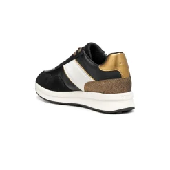 Sneakers bicolore nere e bianche da Donna con suola traspirante Geox