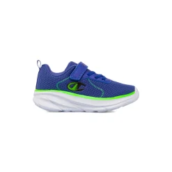 Sneakers blu da Bambino con inserti fluo Champion