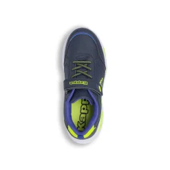Sneakers blu da bambino con luci e strappo Kappa