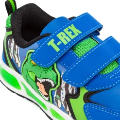 Sneakers blu da Bambino con Luci e stampa Dinosauri
