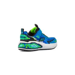 Sneakers blu da Bambino con dettagli pixel e strappo Skechers