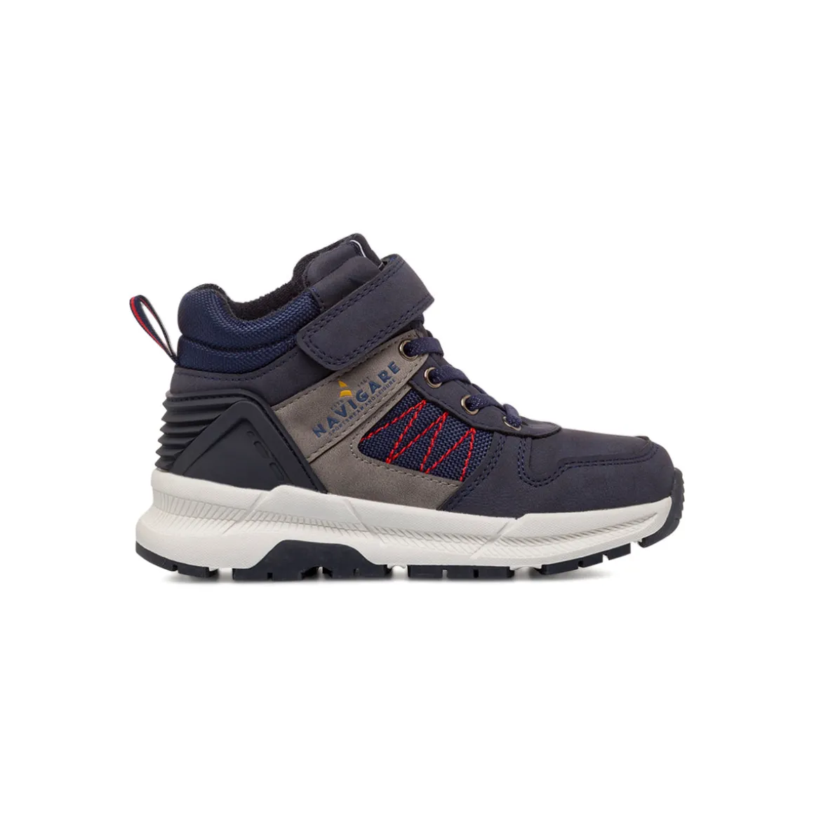 Sneakers blu da Bambino con dettaglio grigio e strappo Navigare