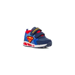 Sneakers blu da Bambino Superman con chiusura a strappo