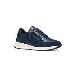 Sneakers blu da Donna con zip Geox e suola traspirante