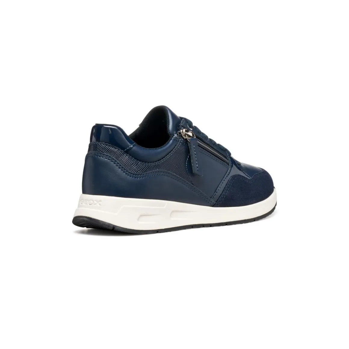 Sneakers blu da Donna con zip Geox e suola traspirante
