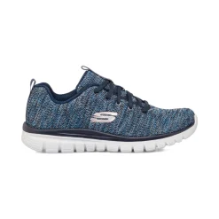 Sneakers blu da donna con sottopiede in memory foam Skechers Graceful