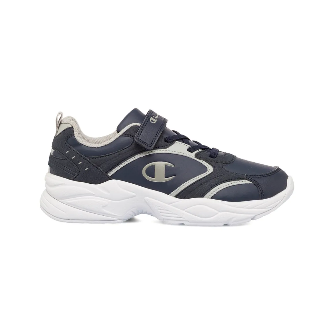 Sneakers blu da ragazzo con dettagli grigio e logo Champion Count B